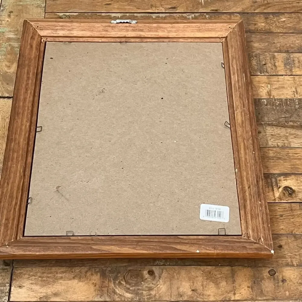 Wooden Picture Frame With Beige Mat 7.5 x 10 in Wall Hanging